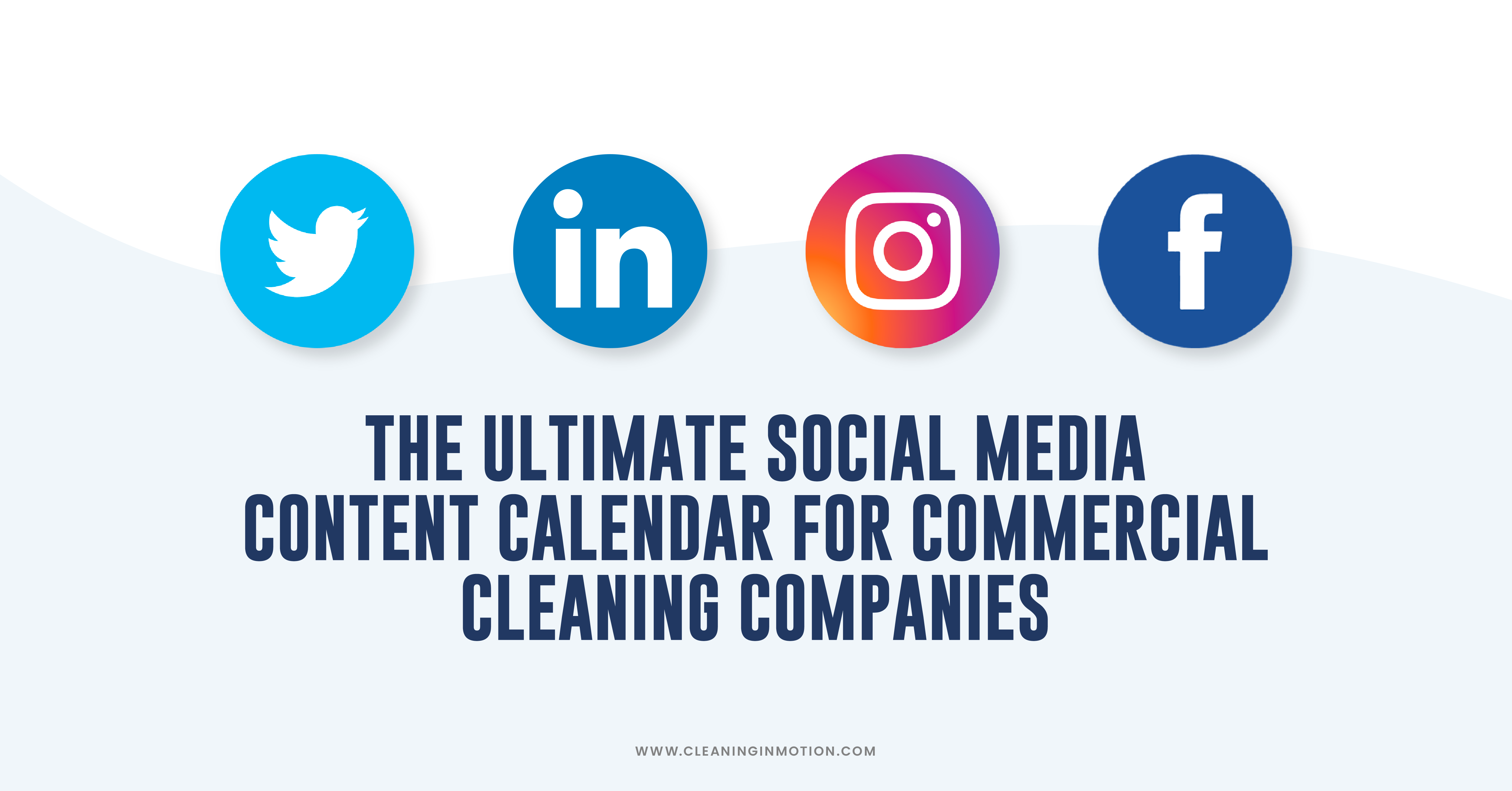 social media calendar for cleaning companie